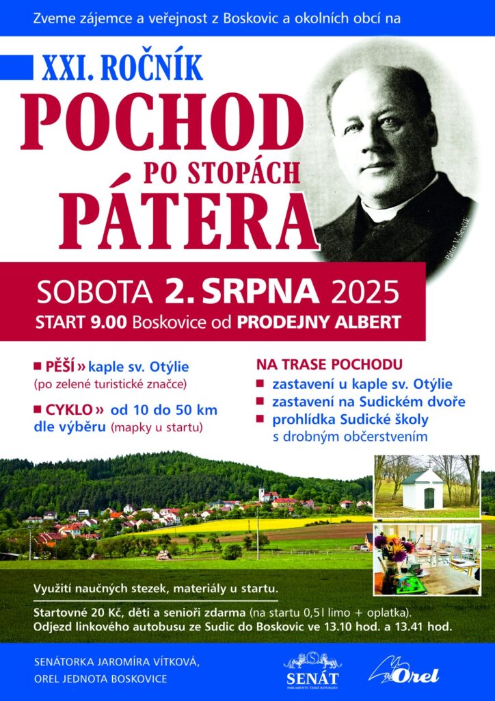 kalendář – Pochod-PATER-2025 Pochod po stopách pátera